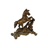 Vintage Horse Statue Solid Bronze Sculpture Patinated 20cm