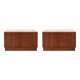 Contemporary Birch and Oak Sideboards with Travertine Top by LA Studio