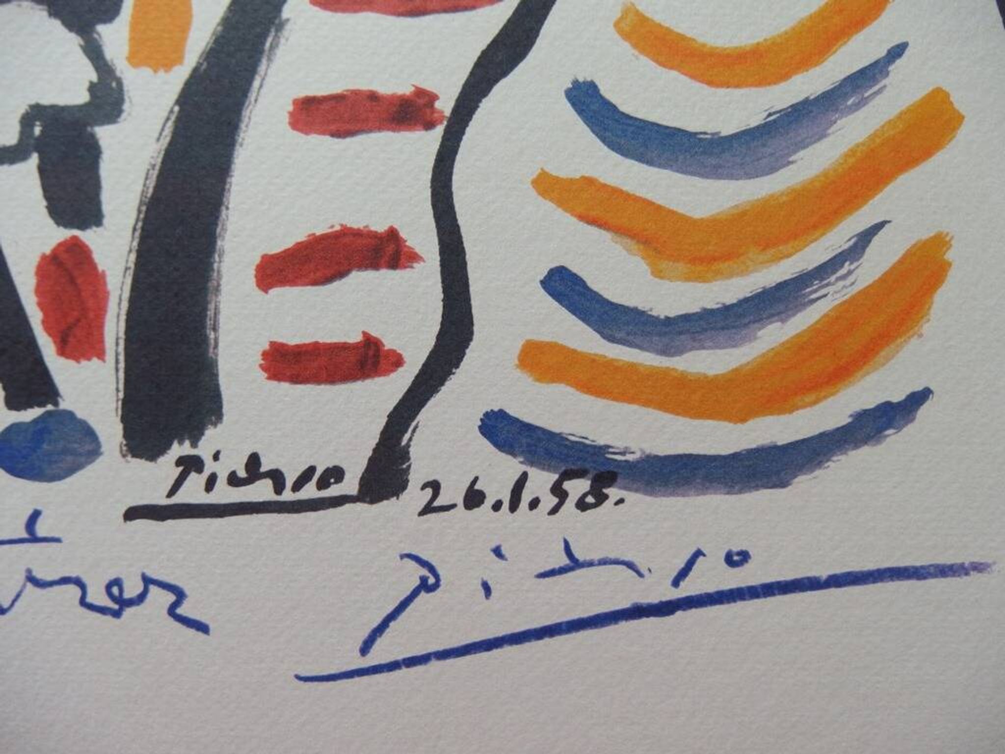 Pablo PICASSO : Carnaval - Le Fou, Lithographie signée