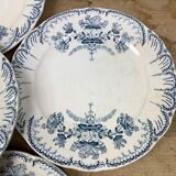 Set of 6 Saint Amand plates , Regency