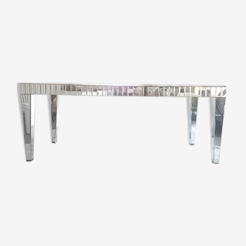Table rectangulaire verre biseauté 10 pers