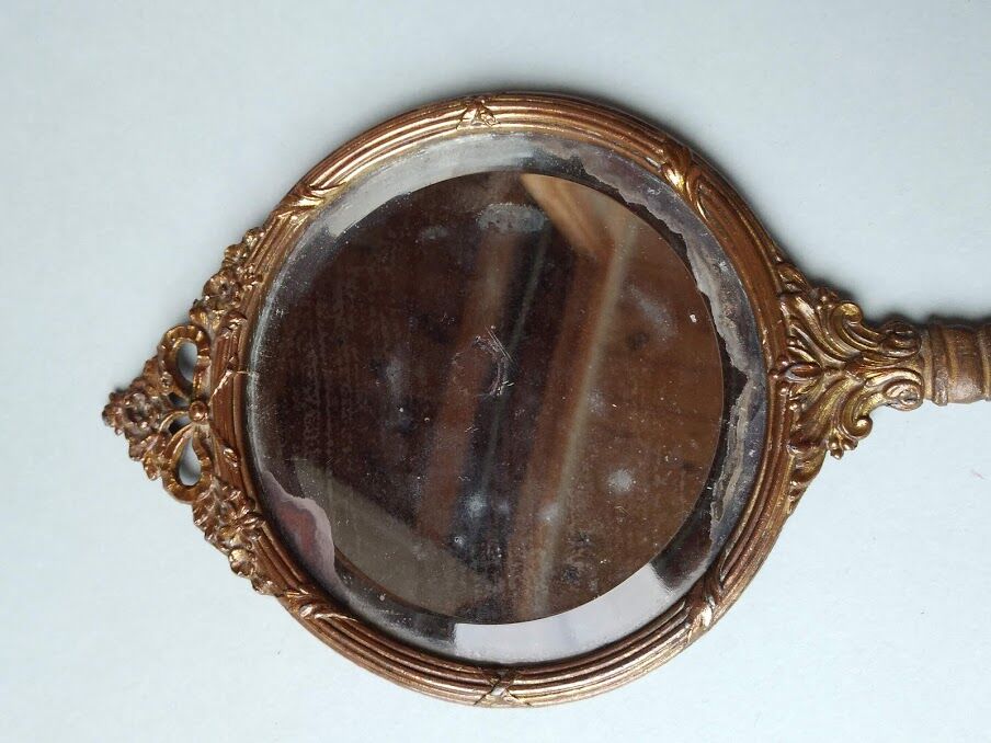 Mirror opposite hand late nineteenth 12x26cm