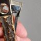 Old cigar cutter of stag horn and stainless steel. Solingen Germany 50-60s