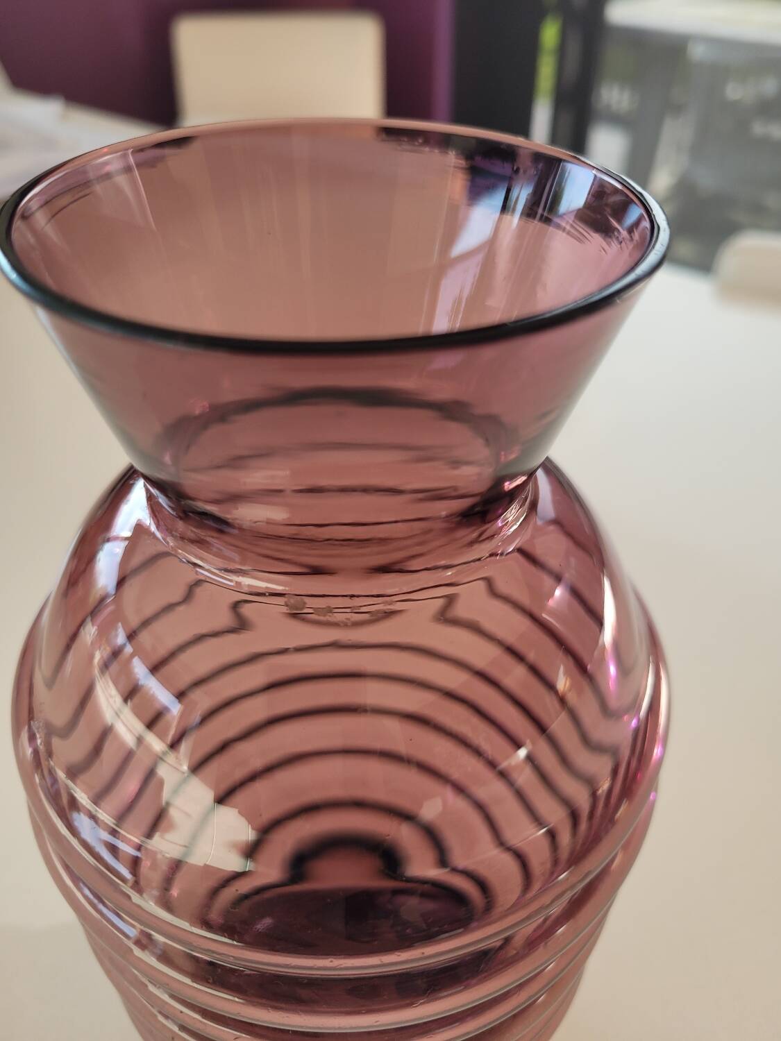 Art Deco style glass vase