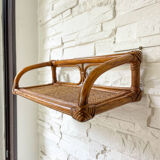 Rattan shelf and cannage 1950
