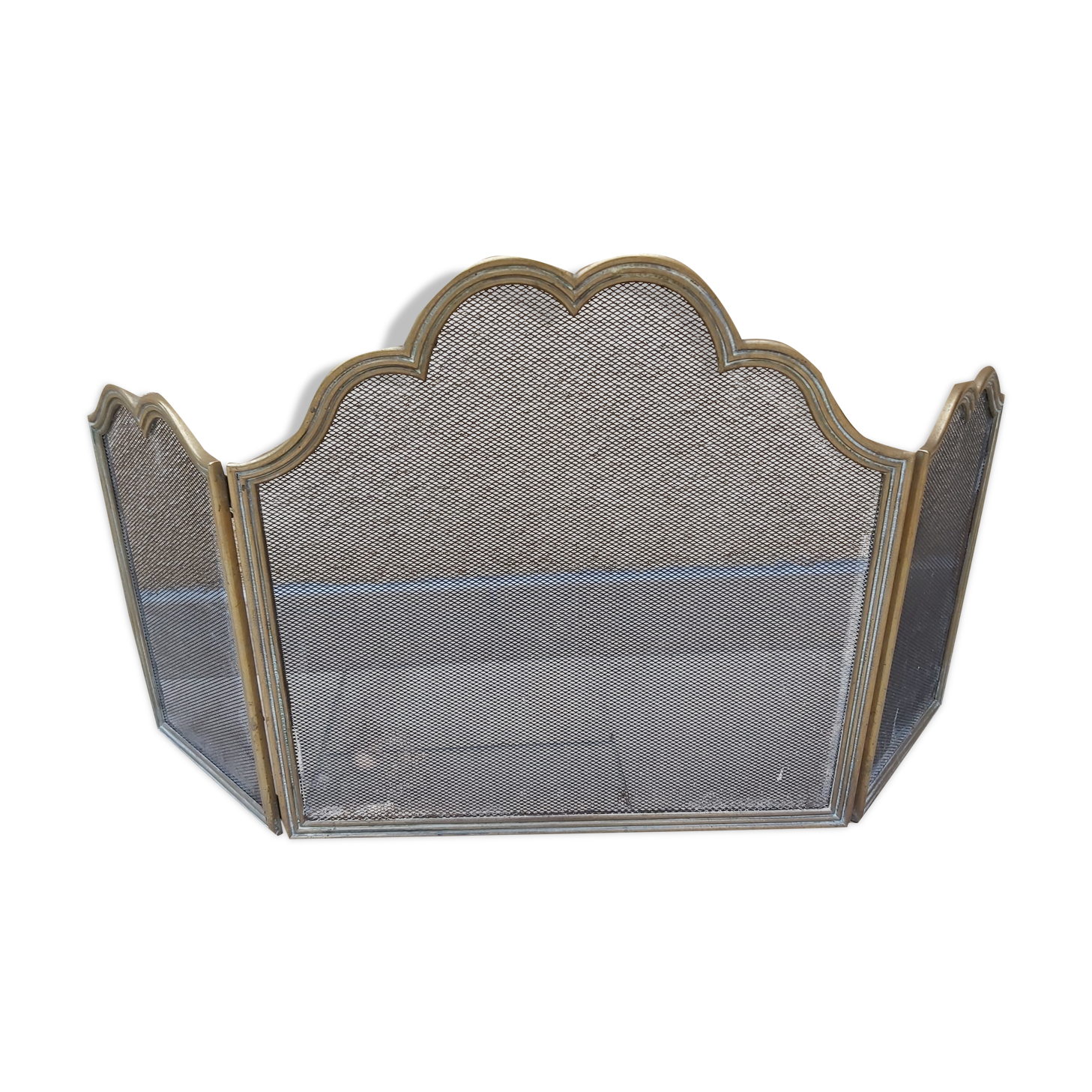 Brass fireplace screen