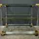 Rolling acrylic and brass serving table – 1960