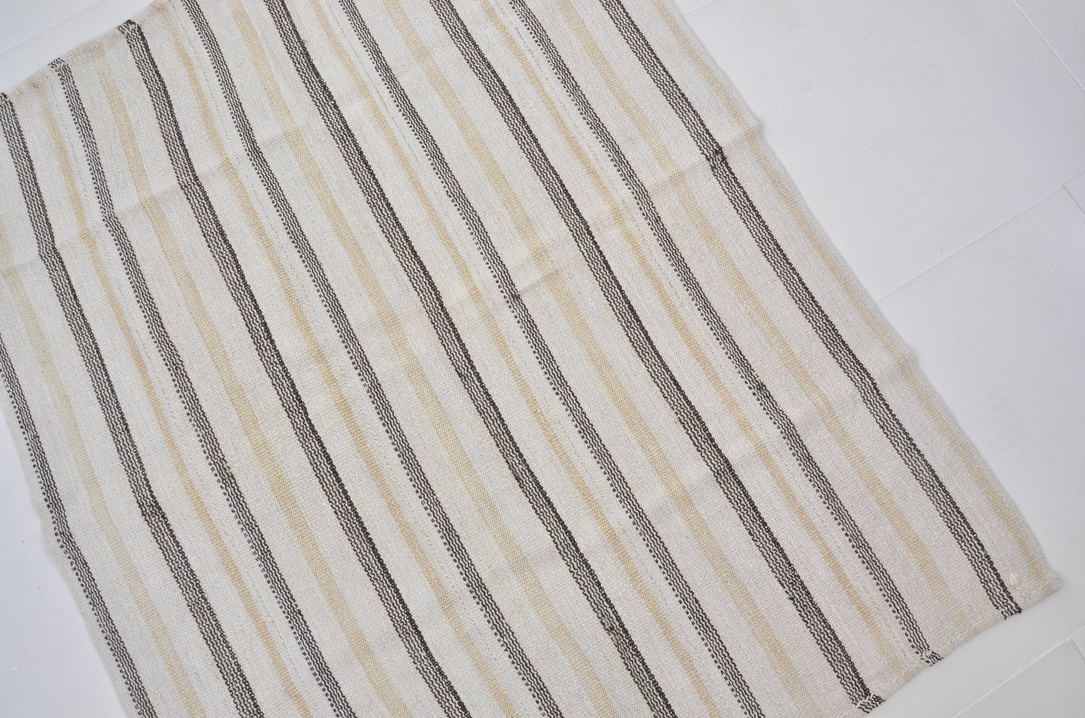 Anatolian Stripe Vintage Hemp Kilim sku 3679
