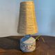 Ceramic lamp Vallauris Old Mill year 60 lampshade rope