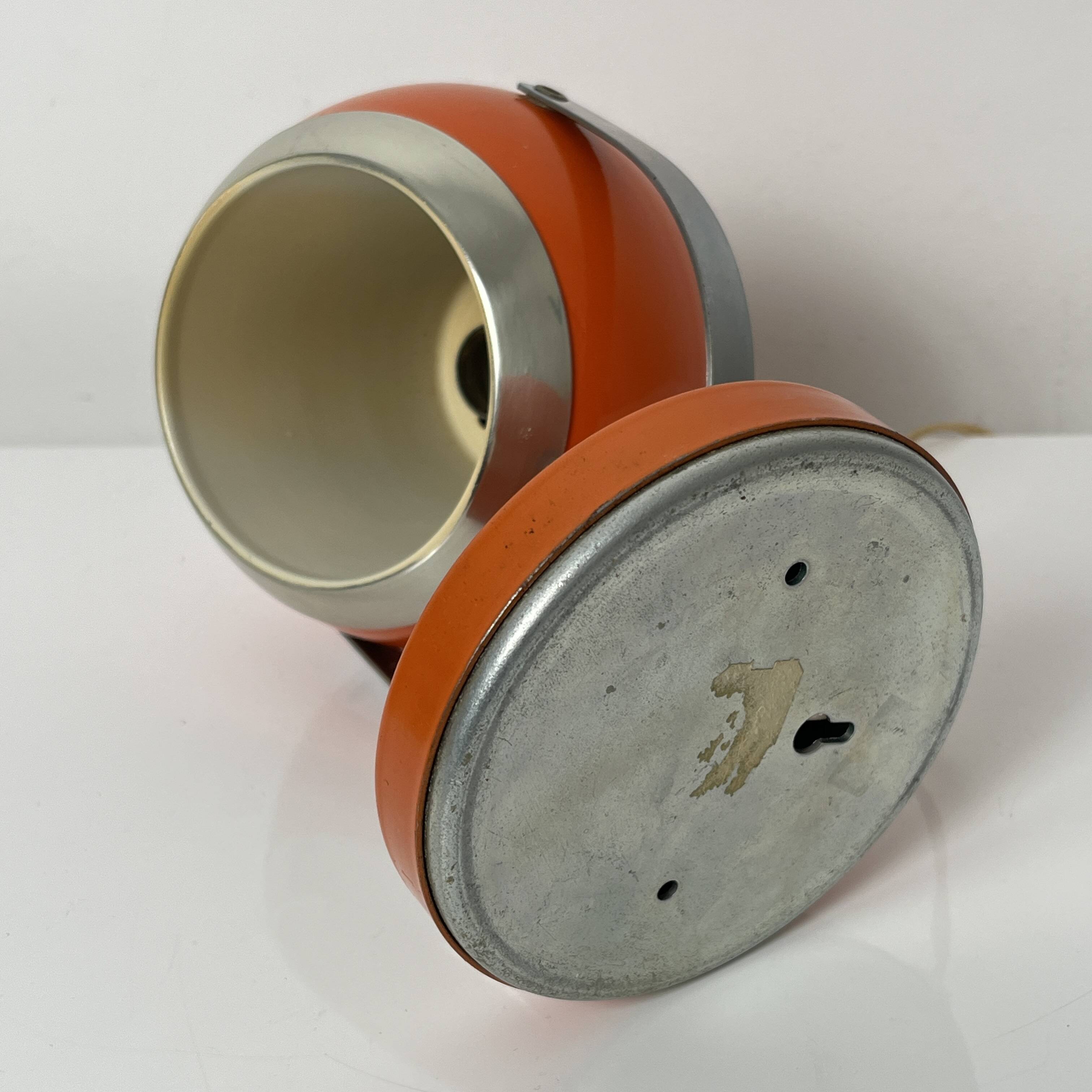 Eyeball lamp vintage orange wall mounting possible