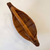 Large rattan/wicker fruit bowl, 1950 design