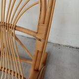 Bamboo wicker rocking chair