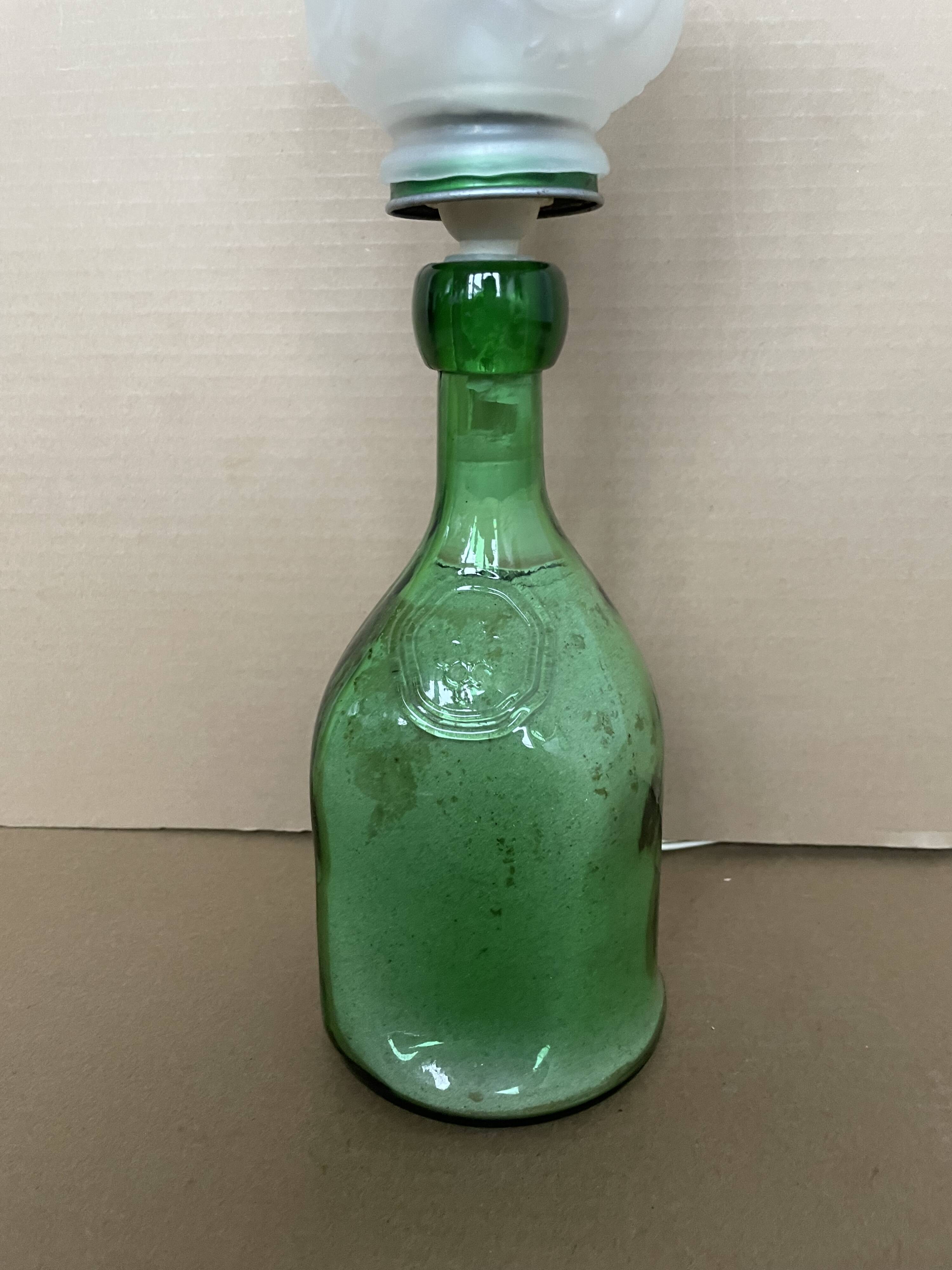 Antique glass table lamp