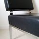 Chrome metal and imitation leather armchair from the 50s