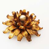 Italian gilt floral wall or ceiling light
