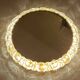 Vintage illuminated crystal brass mirror, 1960s