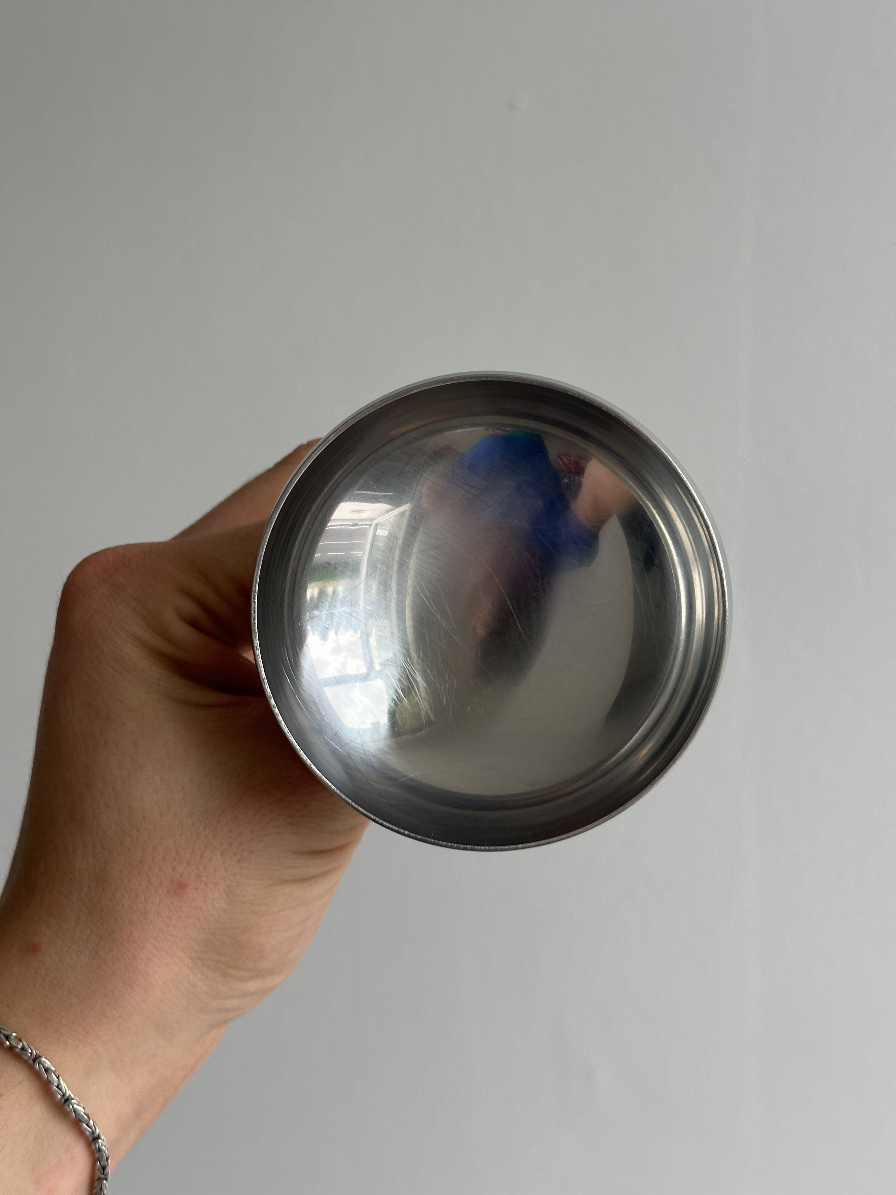 set of 6 18/10 stainless steel metal bowls