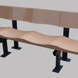 Vintage bus shelter bench