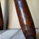 Vintage tripod stool form free feet solid wooden rockets