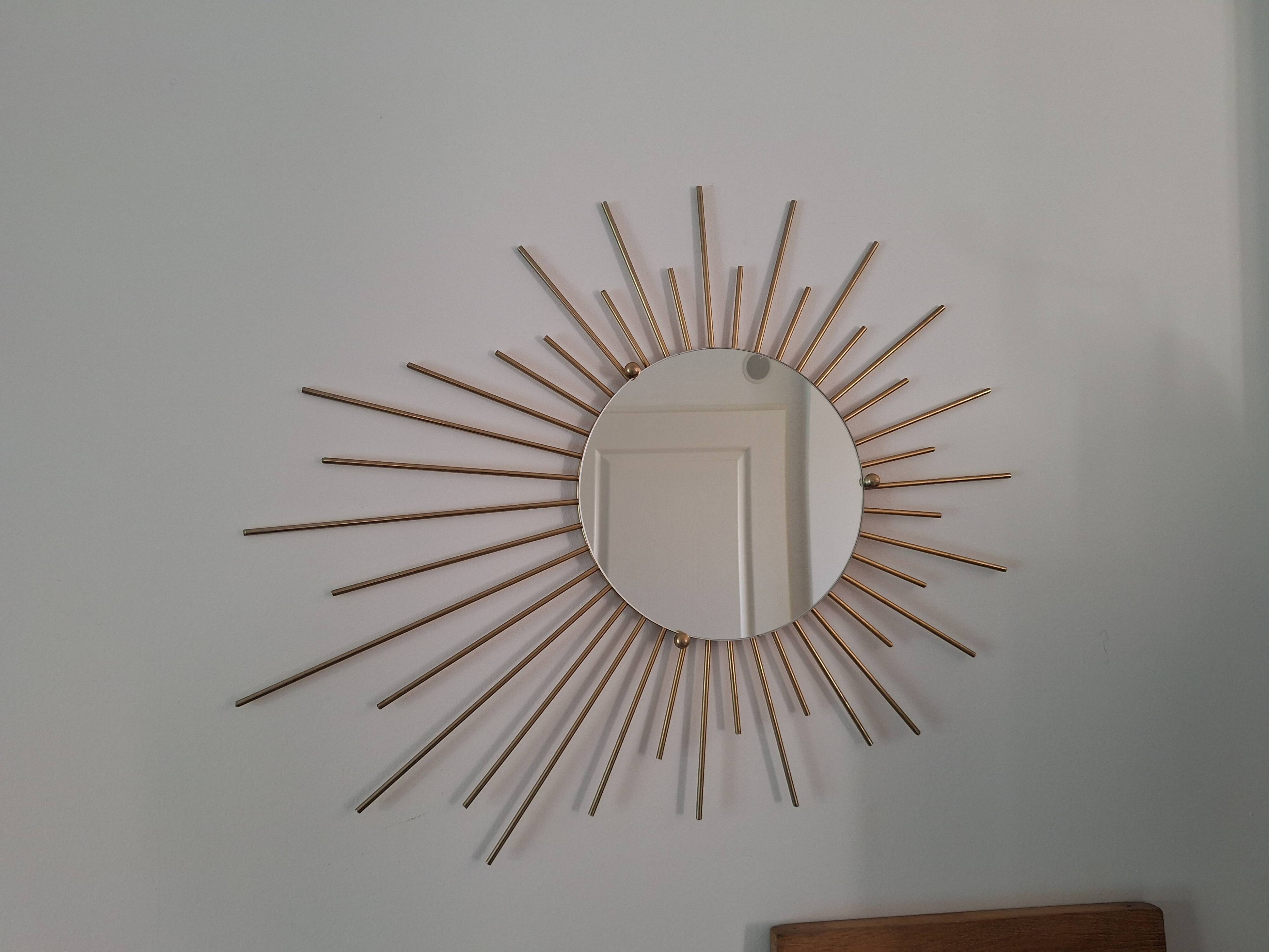 Vintage sunburst mirror