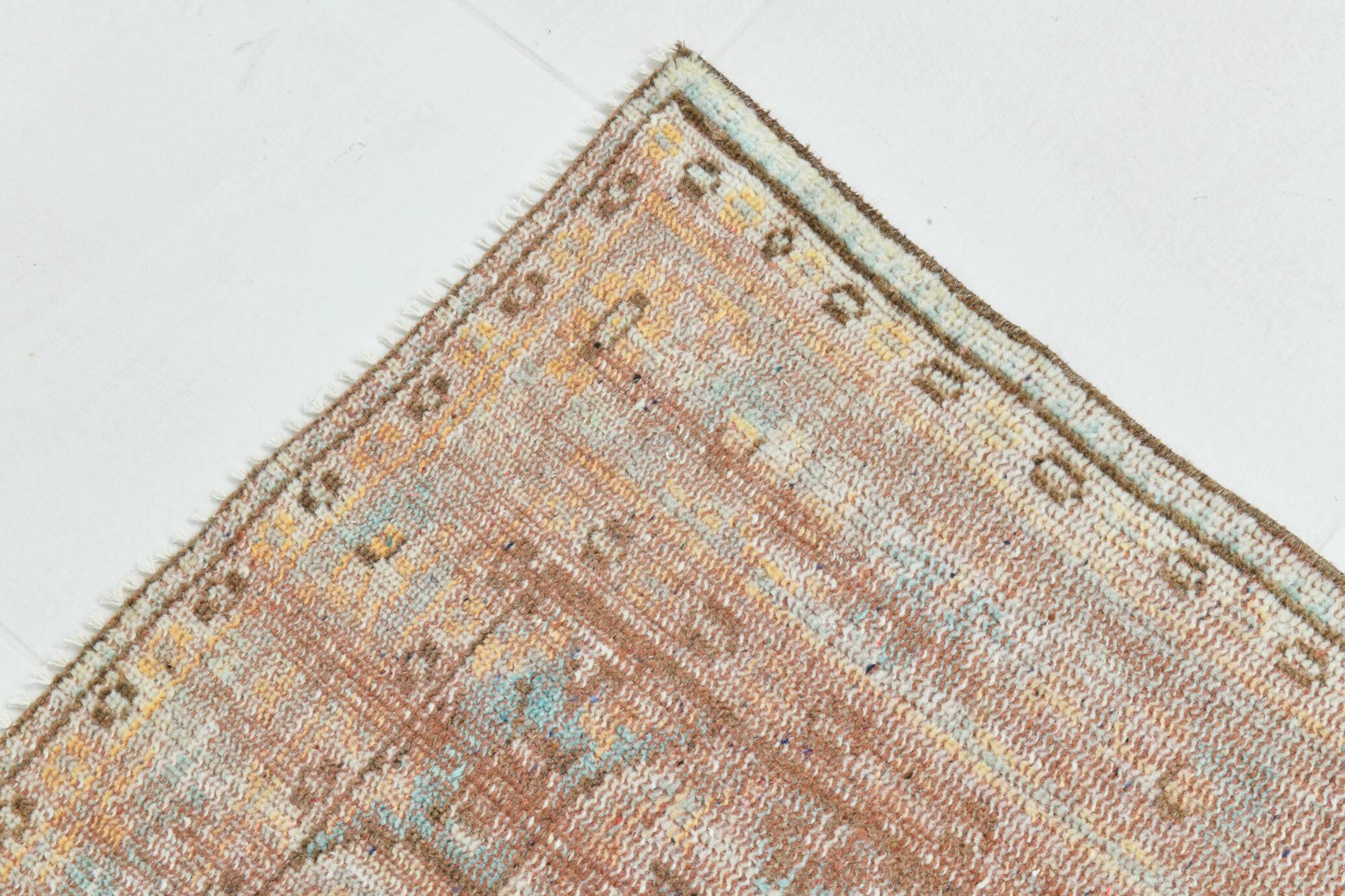 5x9 Peach & Blush Pink Oushak Vintage Rug, 164x267 Cm