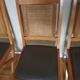 Set of 4 wood and leather chairs