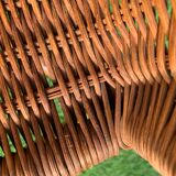 Vintage wicker and rattan armchair