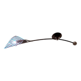 Murano glass and metal ceiling lamp, 1980s