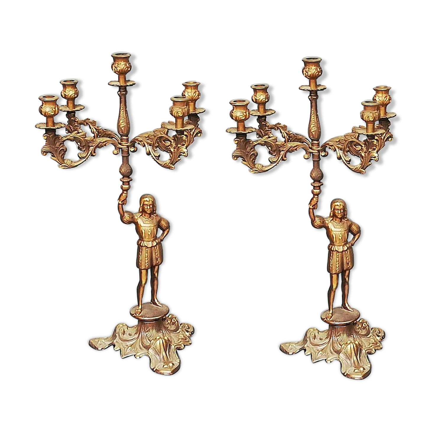 Pair of old candlesticks