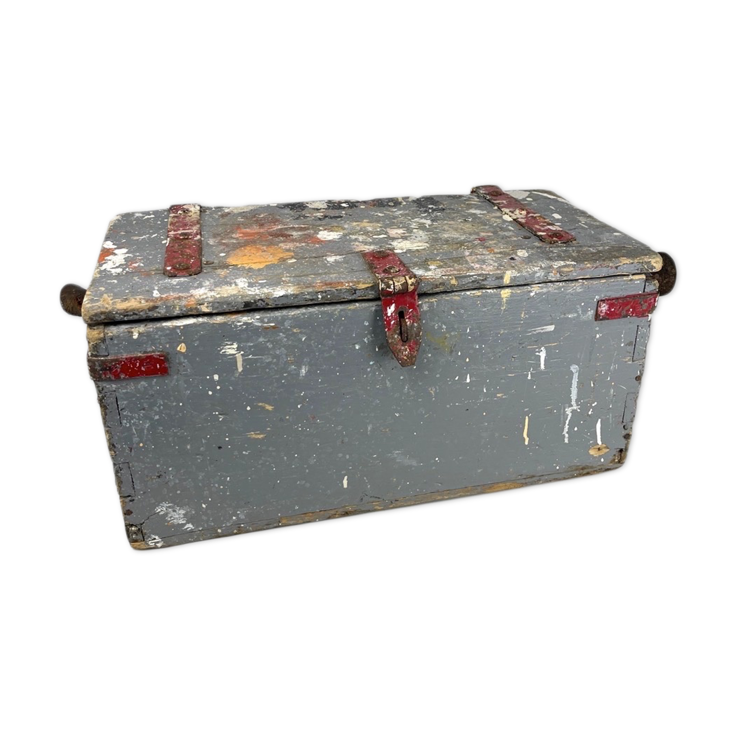Old wooden painter's box