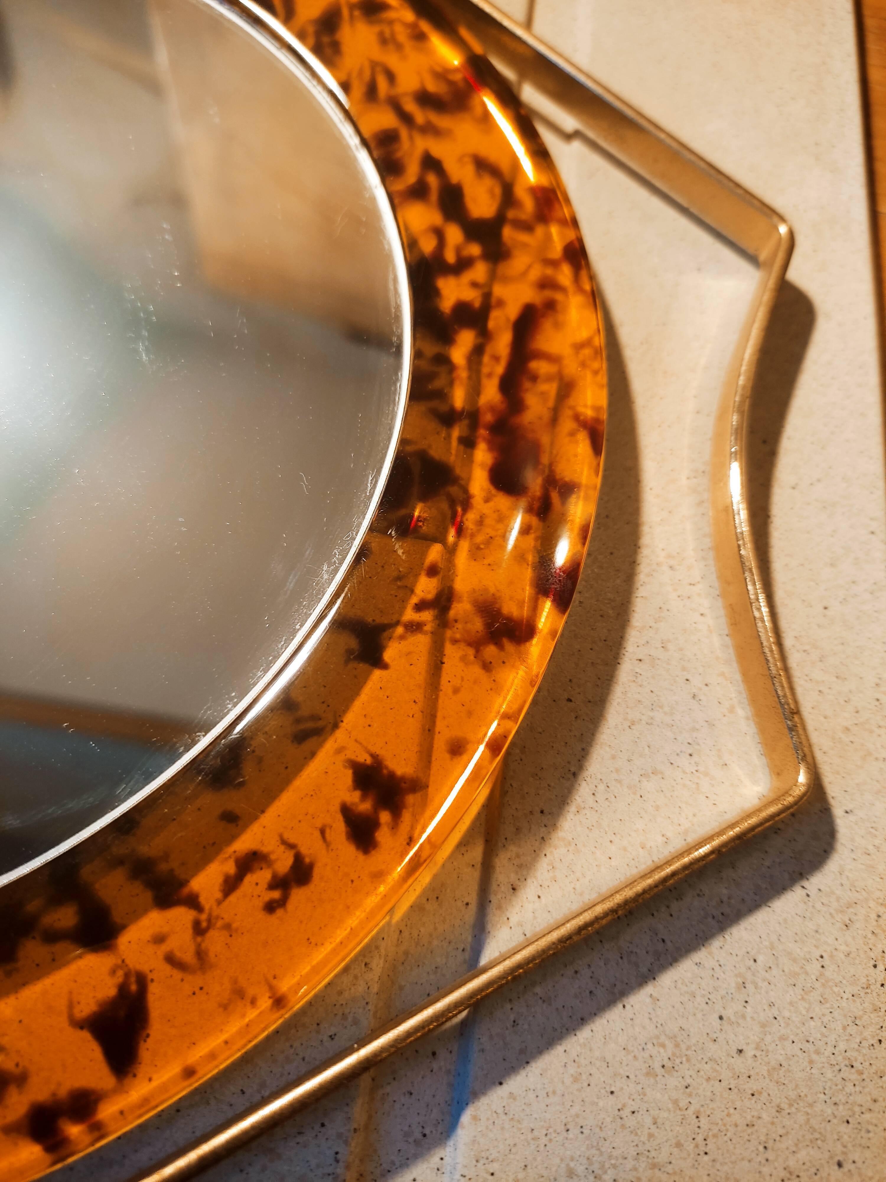 Double-sided tilt mirror 70's lucite
