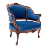 A late 19th-century French bergère armchair. After renovation.