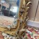 Napoleon III mirror in wood and gilded stucco with gold leaf.