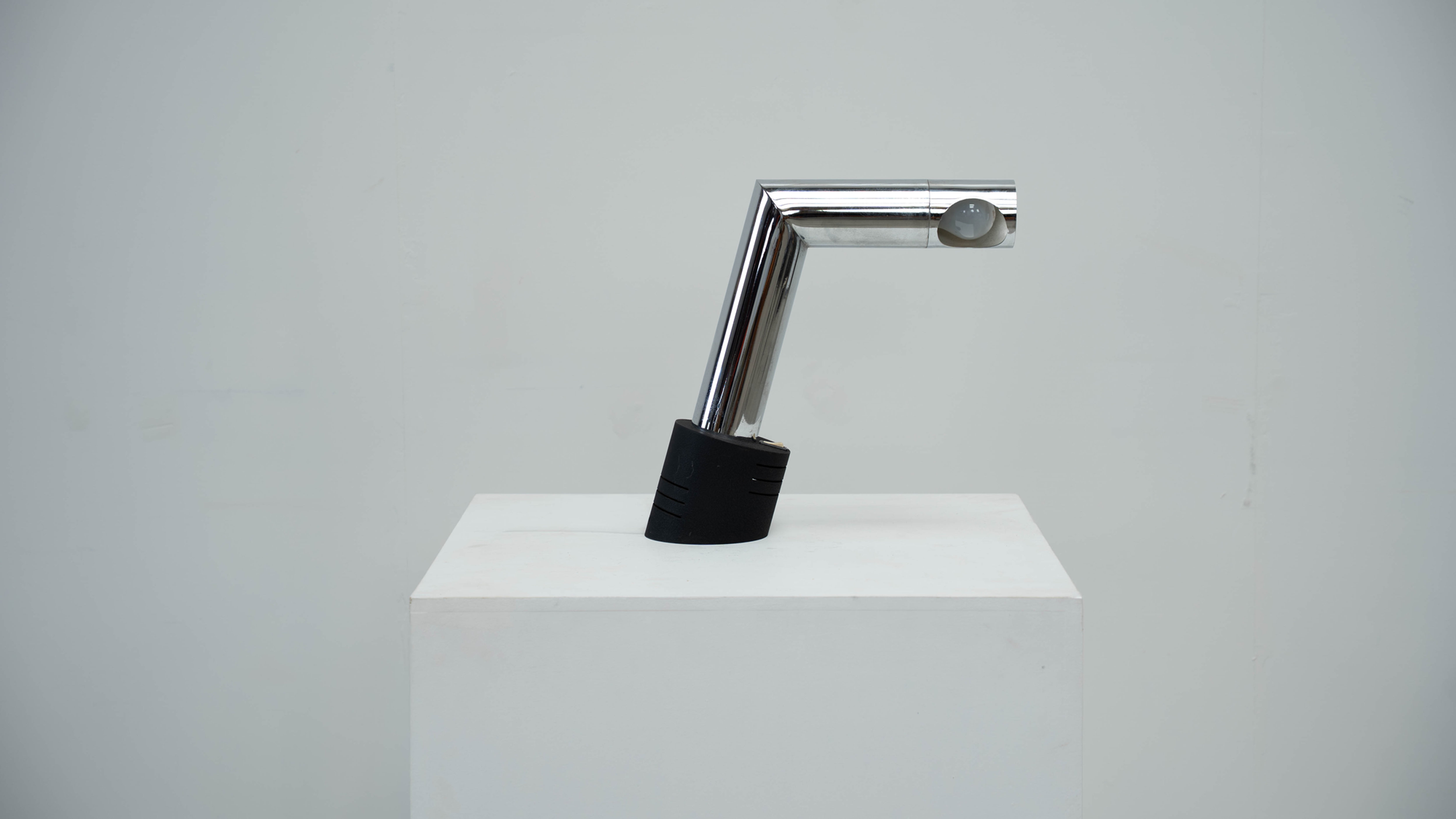 1970s Italian chrome table lamp