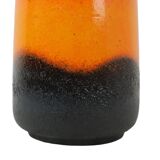Fat Lava West Germany Vase Earthenware Scheurich Orange Red Black 408-40