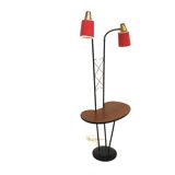 Scandinavian mahogany floor lamp, Sweden, 1950