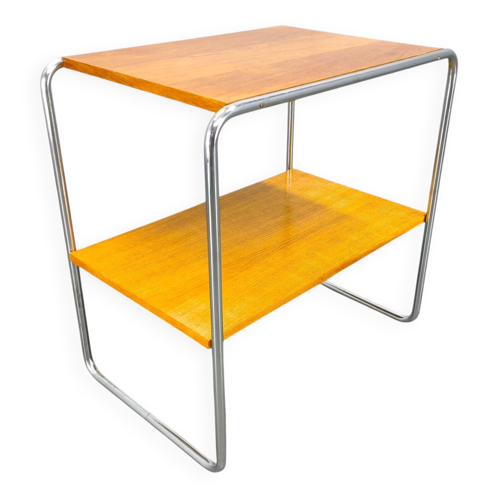 Bauhaus Tubular Steel Side Table in Style of Marcel Breuer, 1930s