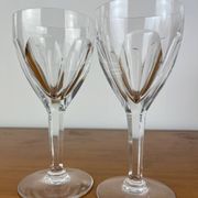 12 crystal wine glasses Lorraine Lemberg Bristol size