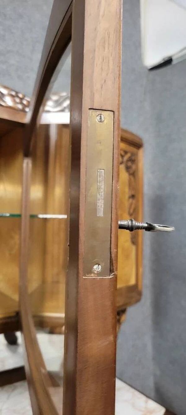 Buffet 2 corps galbé époque Art Déco en acajou vers 1930