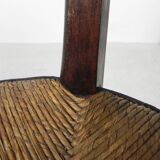 Set of 6 farm chairs with wicker seats, around 1900