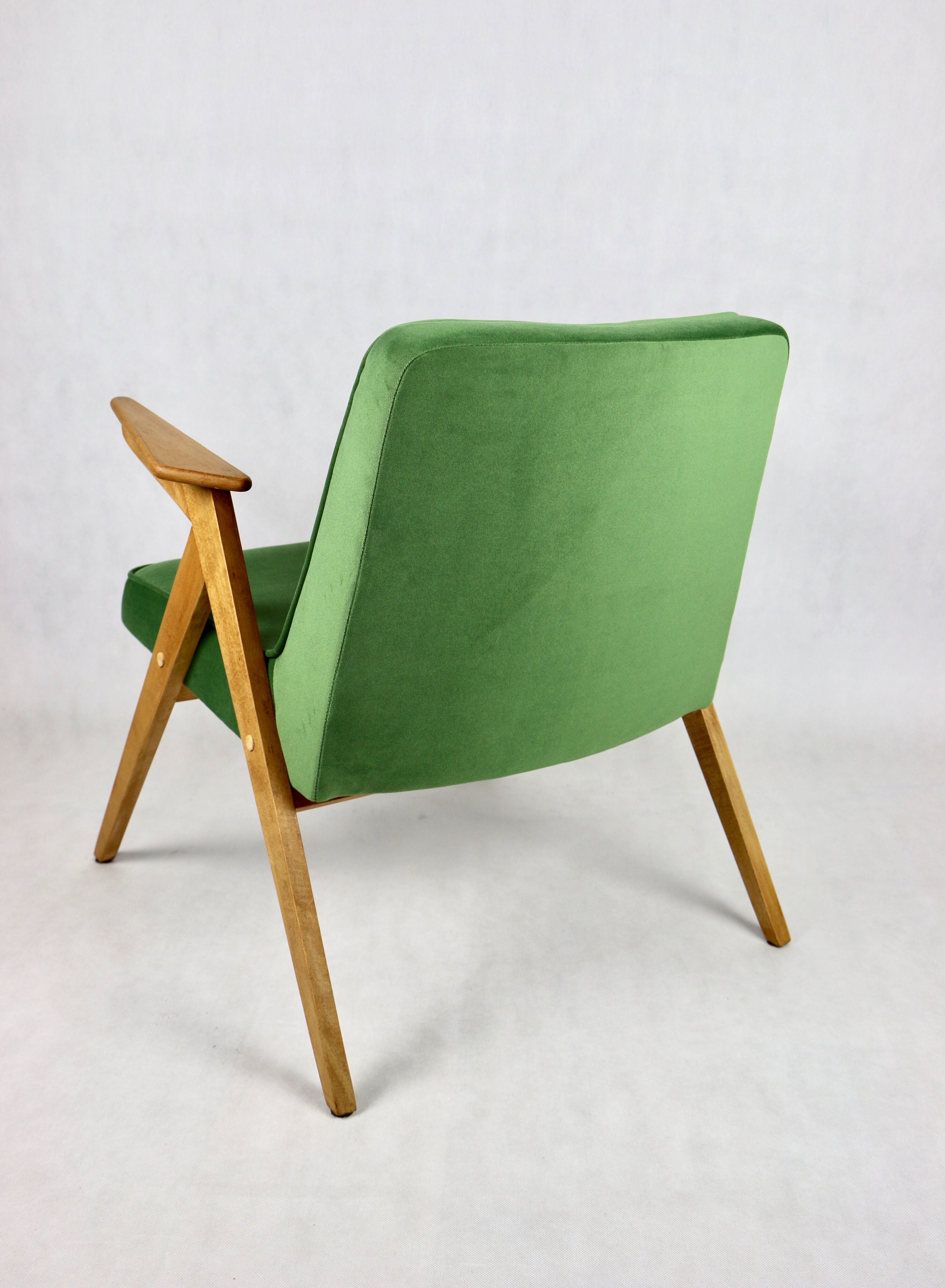Green Bunny Armchair by Józef Chierowski, 1970s