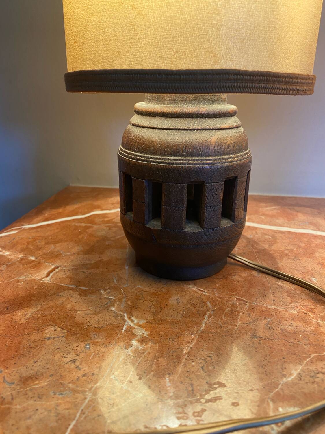 Pair of brutalist bedside lamps