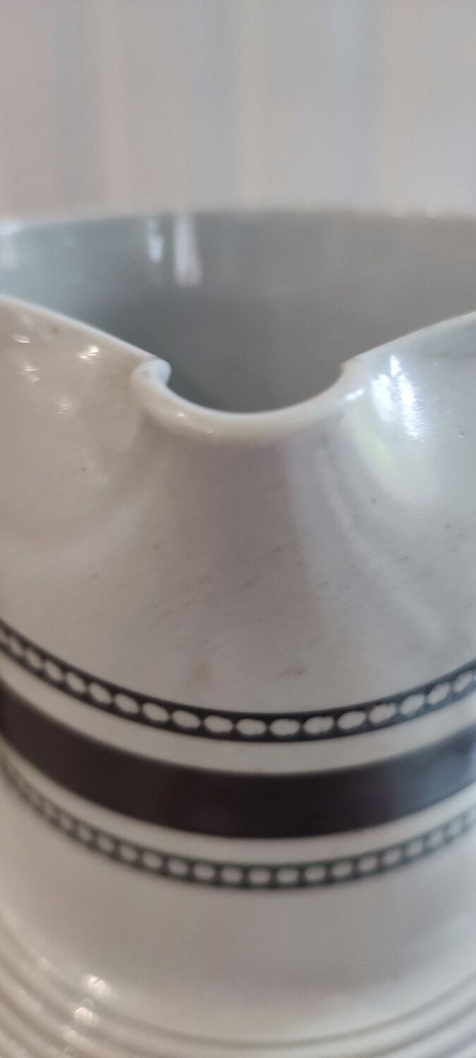 Large glazed stoneware pitcher signed, 1950-60 period