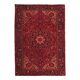 1960s Vintage Persian Handmade Wool Cotton Red Area Rug  242x339