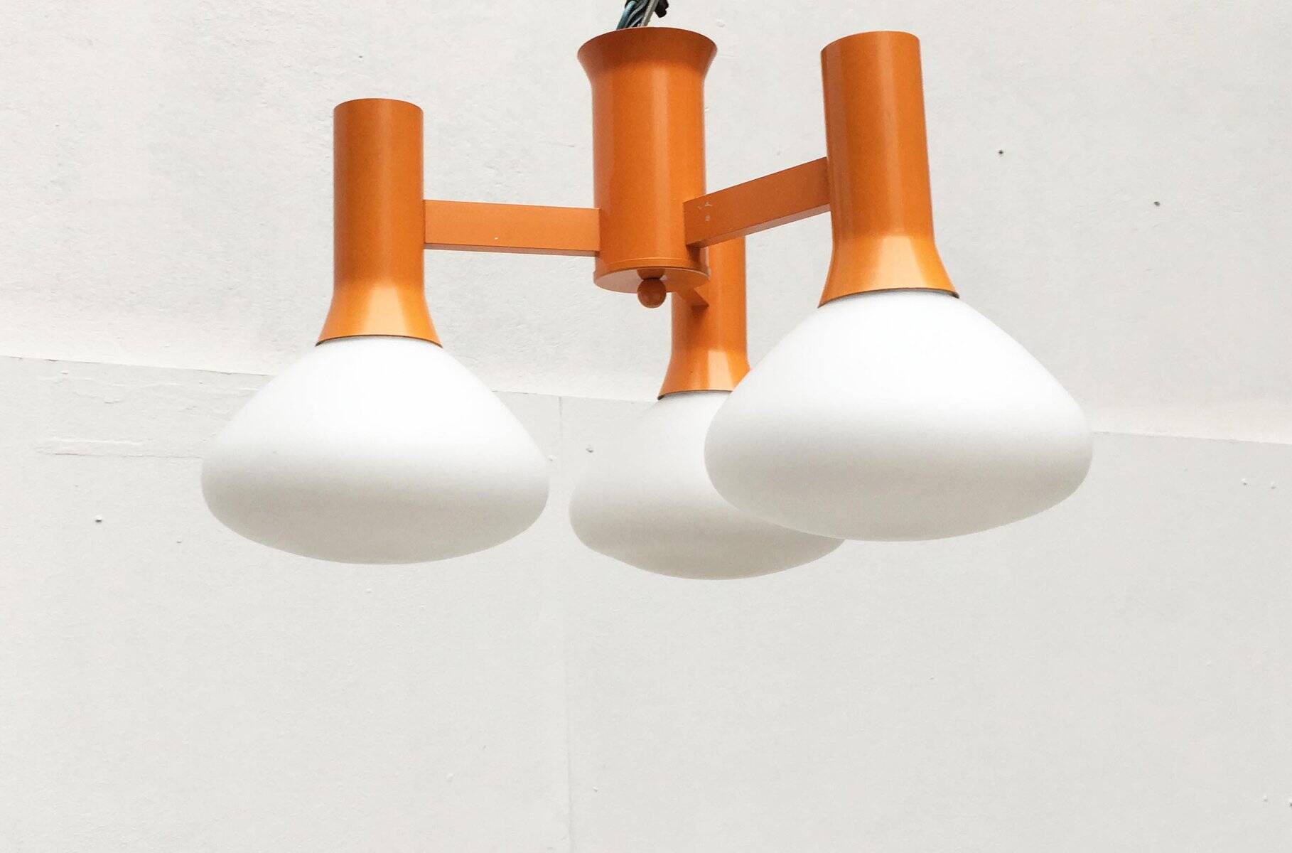 Orange Vintage Space Age Pendant Lamp