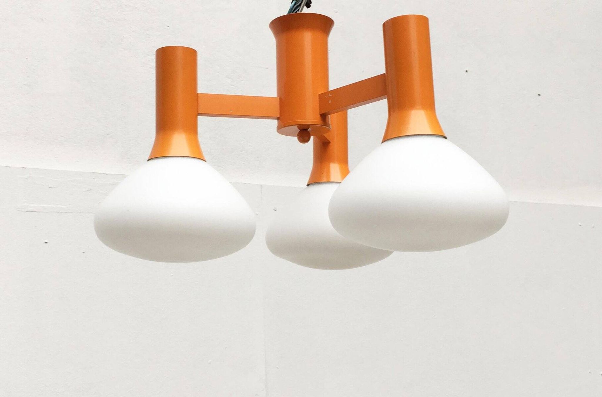 Orange Vintage Space Age Pendant Lamp
