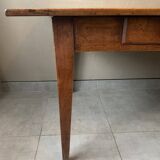 Large vintage farmhouse table from the 50s in solid wood (oak)