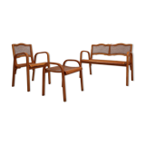 Prodotti living-room set, straw, Vienna, 1940s