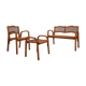 Prodotti living-room set, straw, Vienna, 1940s