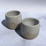 Ceramic stoneware egg cups set of 2